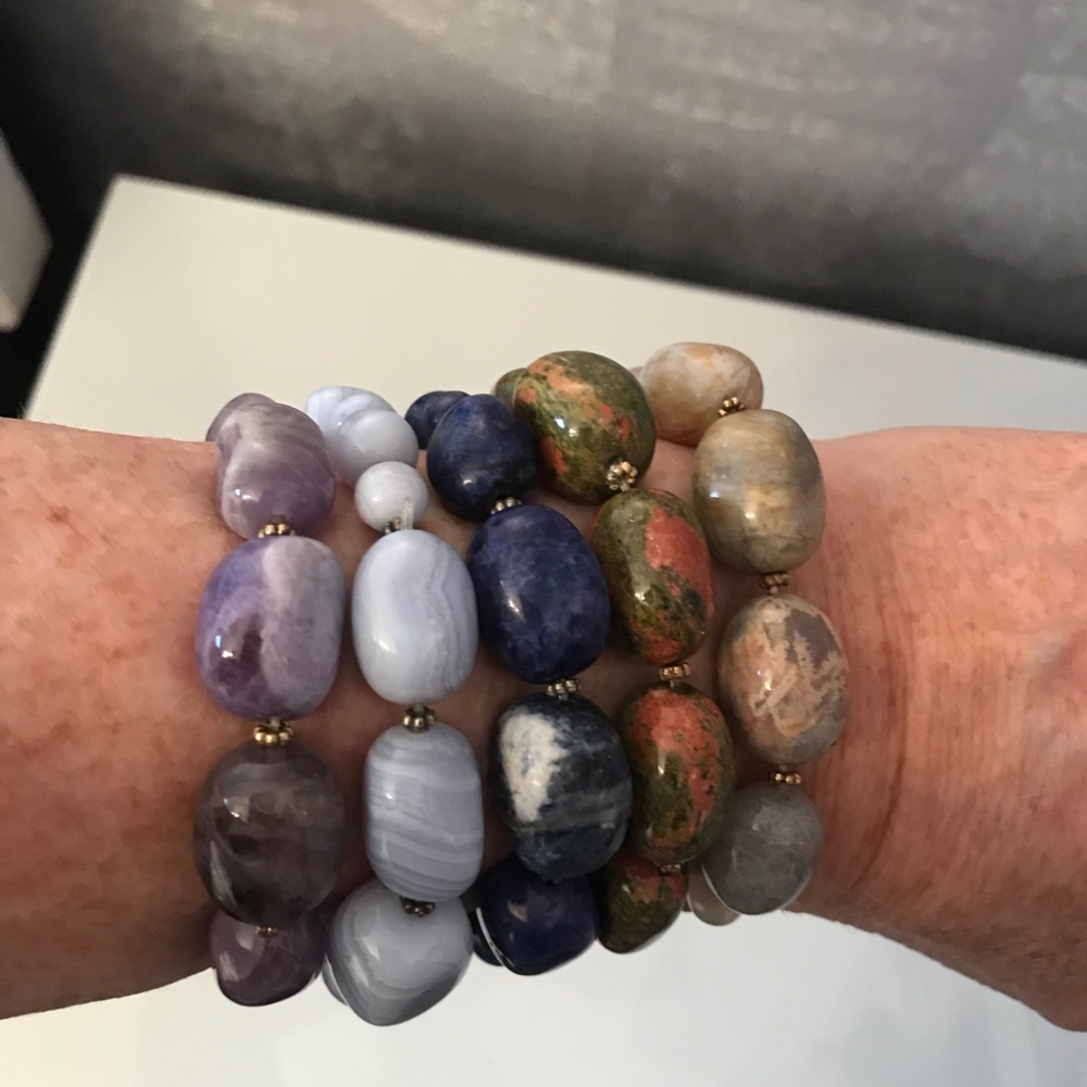 Mixed Stone Stretch Bracelets